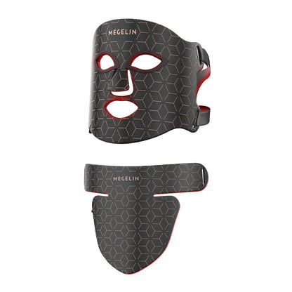 Ascend Led Red Light Therapy Face & Neck Mask 7 Colors Led Light Therapy Facial Mask Infrared Red Light Therapy Mask Infrared Light Skin Rejuvenation(Black)
