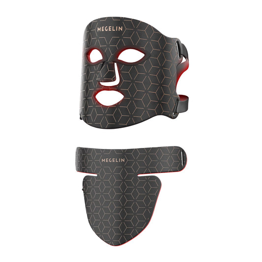 Ascend Led Red Light Therapy Face & Neck Mask 7 Colors Led Light Therapy Facial Mask Infrared Red Light Therapy Mask Infrared Light Skin Rejuvenation(Black)